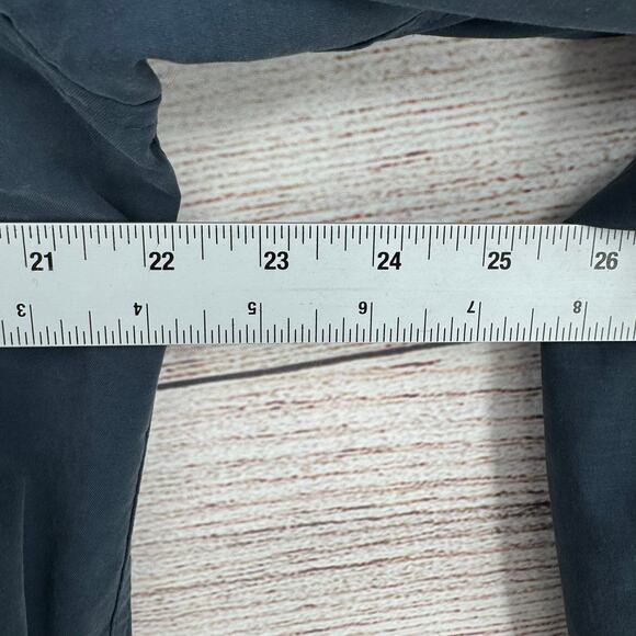 Eddie Bauer Flannel Lined Snap Down Jacket Mens Medium Navy Blue - Picture 11 of 16